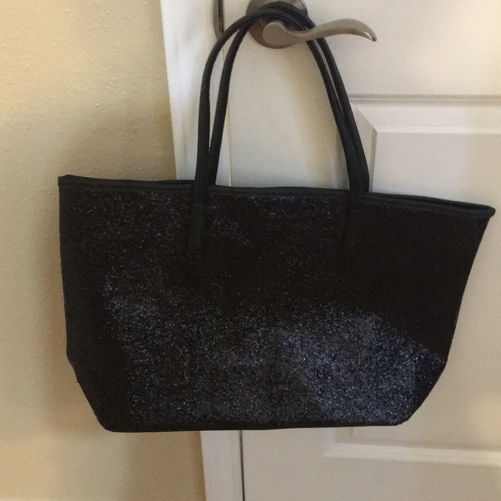 Black glitter bag